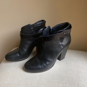 Rag & Bone black Harrow leather booties